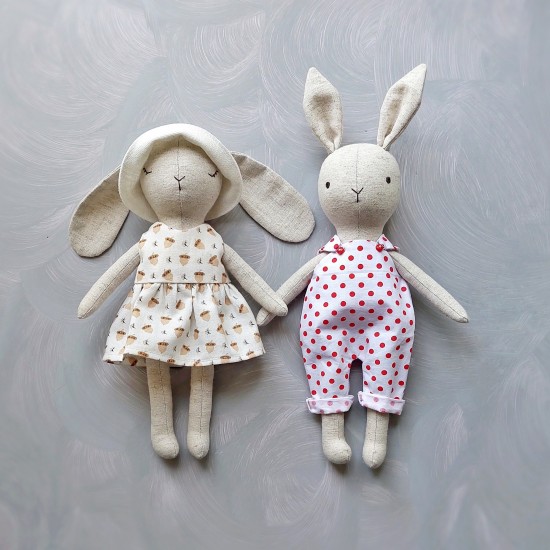 2 in 1 stuffed bunny with clothes pdf pattern and tutorial, rabbit pattern, eco toy, stuffed animal pattern, rag doll pdf, easy pattern 2 in 1 stuffed bunny with clothes pdf pattern and tutorial, rabbit pattern, eco toy, stuffed animal pattern, rag doll pdf, easy pattern