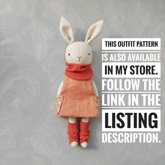2 in 1 stuffed bunny with clothes pdf pattern and tutorial, rabbit pattern, eco toy, stuffed animal pattern, rag doll pdf, easy pattern 2 in 1 stuffed bunny with clothes pdf pattern and tutorial, rabbit pattern, eco toy, stuffed animal pattern, rag doll pdf, easy pattern