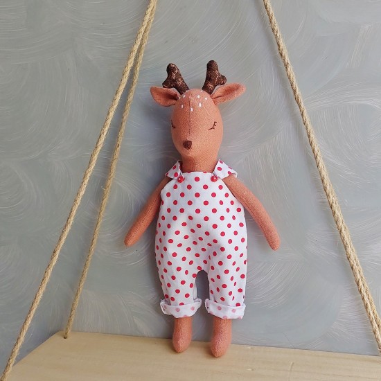Rag fawn doll 2 in 1 with romper/dress pdf pattern and tutorial, deer pattern, for baby, eco toy sewing pattern, stuffed animal pattern Rag fawn doll 2 in 1 with romper/dress pdf pattern and tutorial, deer pattern, for baby, eco toy sewing pattern, stuffed animal pattern