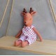 Rag fawn doll 2 in 1 with romper/dress pdf pattern and tutorial, deer pattern, for baby, eco toy sewing pattern, stuffed animal pattern Rag fawn doll 2 in 1 with romper/dress pdf pattern and tutorial, deer pattern, for baby, eco toy sewing pattern, stuffed animal pattern