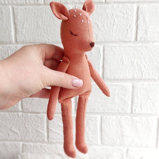 Rag fawn doll 2 in 1 with romper/dress pdf pattern and tutorial, deer pattern, for baby, eco toy sewing pattern, stuffed animal pattern Rag fawn doll 2 in 1 with romper/dress pdf pattern and tutorial, deer pattern, for baby, eco toy sewing pattern, stuffed animal pattern