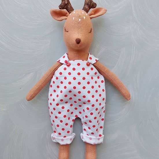 Rag fawn doll 2 in 1 with romper/dress pdf pattern and tutorial, deer pattern, for baby, eco toy sewing pattern, stuffed animal pattern Rag fawn doll 2 in 1 with romper/dress pdf pattern and tutorial, deer pattern, for baby, eco toy sewing pattern, stuffed animal pattern