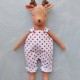 Rag fawn doll 2 in 1 with romper/dress pdf pattern and tutorial, deer pattern, for baby, eco toy sewing pattern, stuffed animal pattern Rag fawn doll 2 in 1 with romper/dress pdf pattern and tutorial, deer pattern, for baby, eco toy sewing pattern, stuffed animal pattern