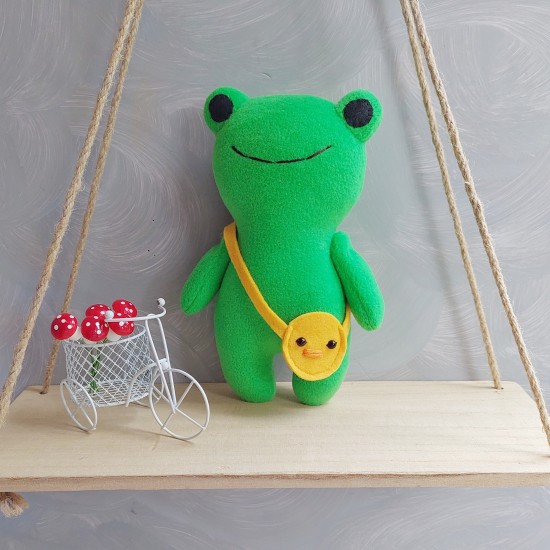 Frog with duck bag Pdf pattern and tutorial, plush frog sewing tutorial, stuffed animal pattern, easy pattern, plushie pattern Frog with duck bag Pdf pattern and tutorial, plush frog sewing tutorial, stuffed animal pattern, easy pattern, plushie pattern