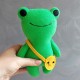 Frog with duck bag Pdf pattern and tutorial, plush frog sewing tutorial, stuffed animal pattern, easy pattern, plushie pattern Frog with duck bag Pdf pattern and tutorial, plush frog sewing tutorial, stuffed animal pattern, easy pattern, plushie pattern