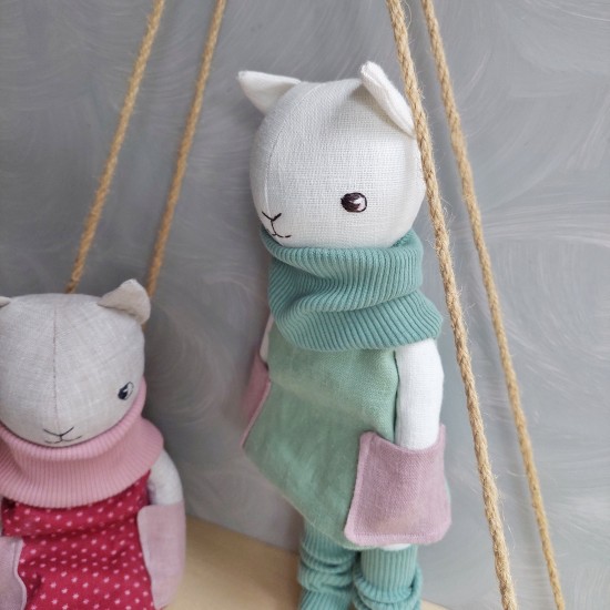 Cat sewing pattern, 12" stuffed cat doll with clothes, pdf tutorial, kitty pattern, eco toy, stuffed animal pattern, rag doll, easy pattern Cat sewing pattern, 12" stuffed cat doll with clothes, pdf tutorial, kitty pattern, eco toy, stuffed animal pattern, rag doll, easy pattern