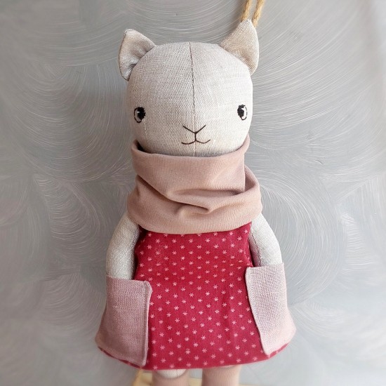 Cat sewing pattern, 12" stuffed cat doll with clothes, pdf tutorial, kitty pattern, eco toy, stuffed animal pattern, rag doll, easy pattern Cat sewing pattern, 12" stuffed cat doll with clothes, pdf tutorial, kitty pattern, eco toy, stuffed animal pattern, rag doll, easy pattern