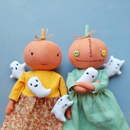 Pumpkin doll sewing pattern, funny halloween doll, 12" stuffed doll with clothes, stuffed animal pattern, rag doll, handmade halloween Pumpkin doll sewing pattern, funny halloween doll, 12" stuffed doll with clothes, stuffed animal pattern, rag doll, handmade halloween