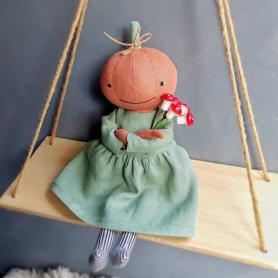 Pumpkin doll sewing pattern, funny halloween doll, 12" stuffed doll with clothes, stuffed animal pattern, rag doll, handmade halloween Pumpkin doll sewing pattern, funny halloween doll, 12" stuffed doll with clothes, stuffed animal pattern, rag doll, handmade halloween