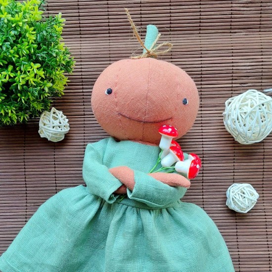Pumpkin doll sewing pattern, funny halloween doll, 12" stuffed doll with clothes, stuffed animal pattern, rag doll, handmade halloween Pumpkin doll sewing pattern, funny halloween doll, 12" stuffed doll with clothes, stuffed animal pattern, rag doll, handmade halloween