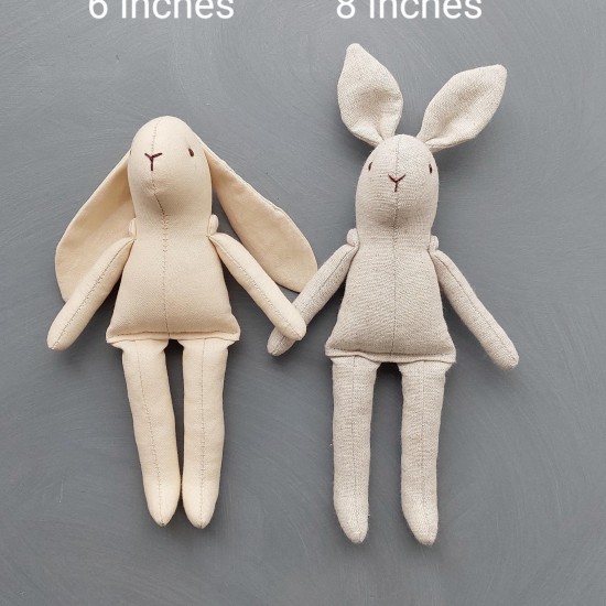 6" Bunny pattern and tutorial, 2 in 1 bunhy with clothes pattern, eco toy sewing pattern, stuffed animal pattern, easy pattern 6" Bunny pattern and tutorial, 2 in 1 bunhy with clothes pattern, eco toy sewing pattern, stuffed animal pattern, easy pattern
